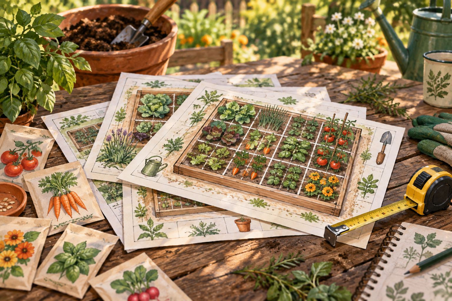 Archive de plans de potager imprimables, calendrier et fiches de culture